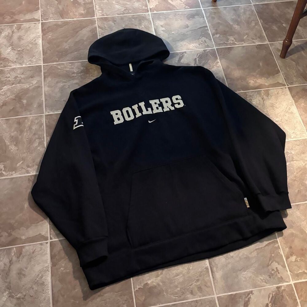 Vintage 2000s Nike Center Swoosh Purdue Boilermakers baggy hoodie, size XXL